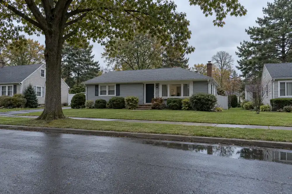 Illustration of a typical residential street in the Centereach, NY area